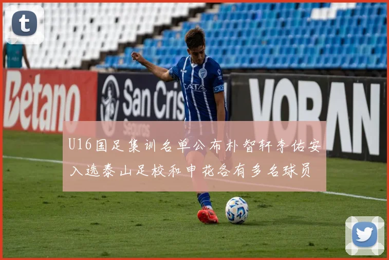 U16国足集训名单公布朴智轩李佑安入选泰山足校和申花各有多名球员参与